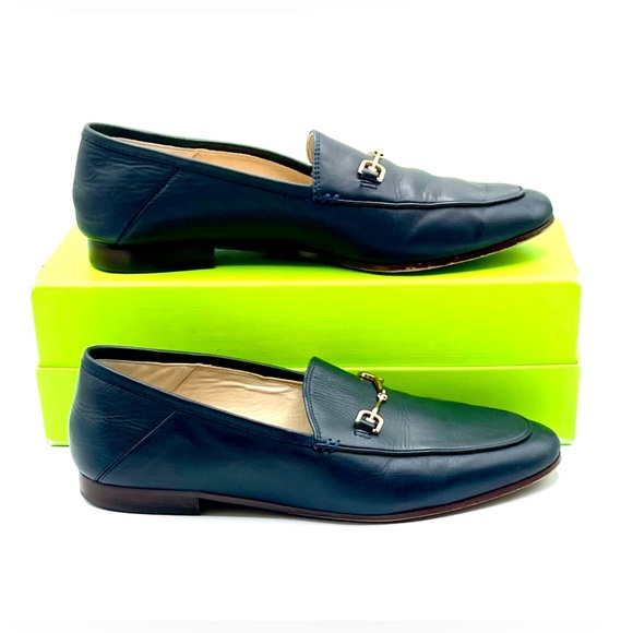 SAM EDELMAN Loraine Leather Loafers. Blue Navy color. Size 10 M - Picture 2 of 8